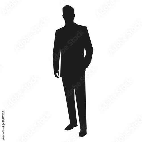 Young business man silhouette