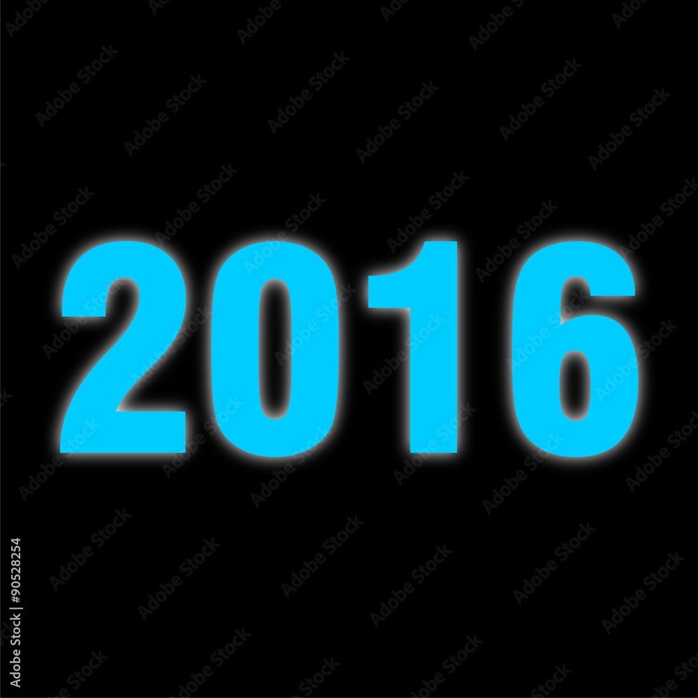 Year 2016 black background Year 2016 black background