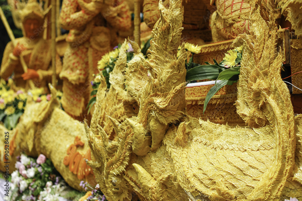 Fototapeta premium Candle Festival UBON RATCHATHANI, THAILAND - August 2: