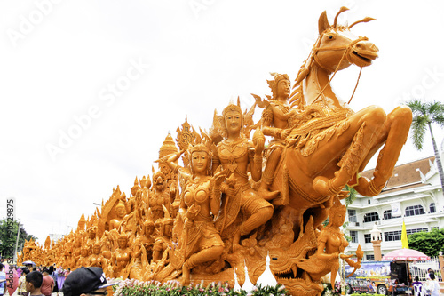 Candle Festival UBON RATCHATHANI, THAILAND - August 2: 