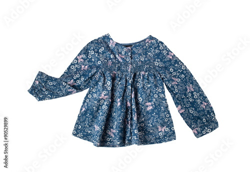 Obraz na plátně little girl blouse isolated on white background