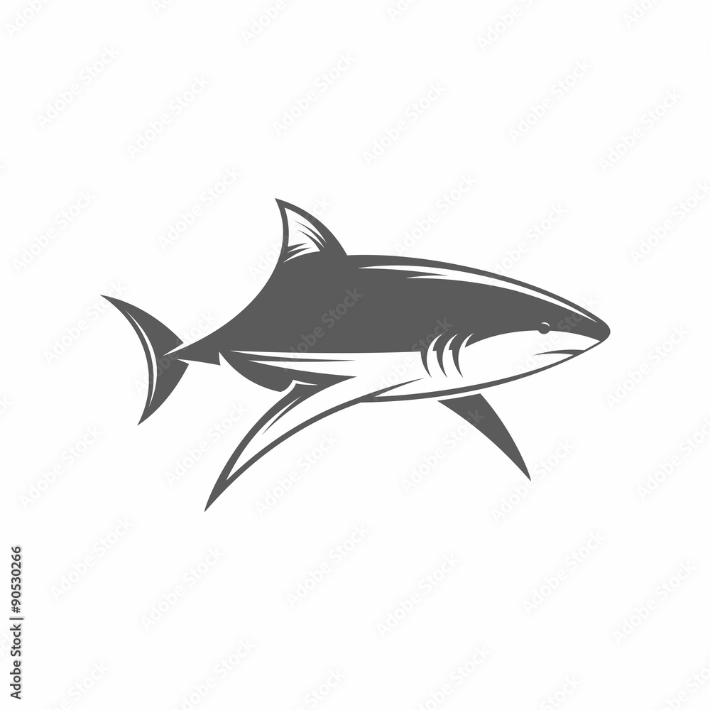 Shark in water vector illustration / Vector illustration, Shark, Tattoo ...