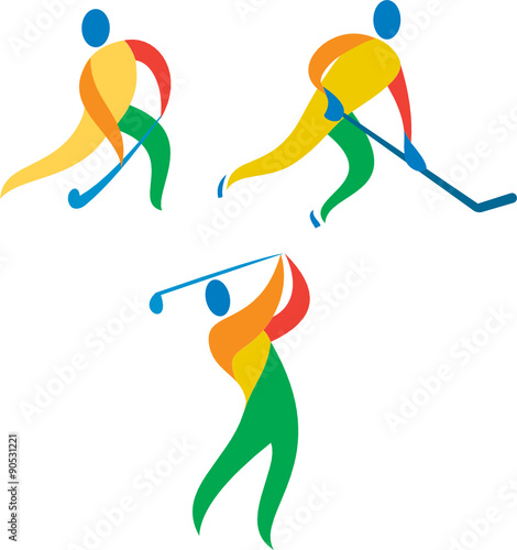 Field Hockey Ice Hockey Golf Icon