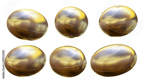 Gold rugby ball X6