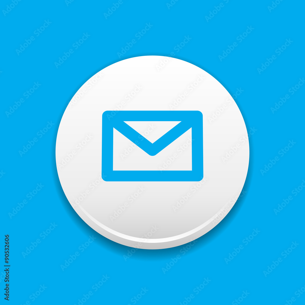 Mail Round White Icon Mail Round White Icon