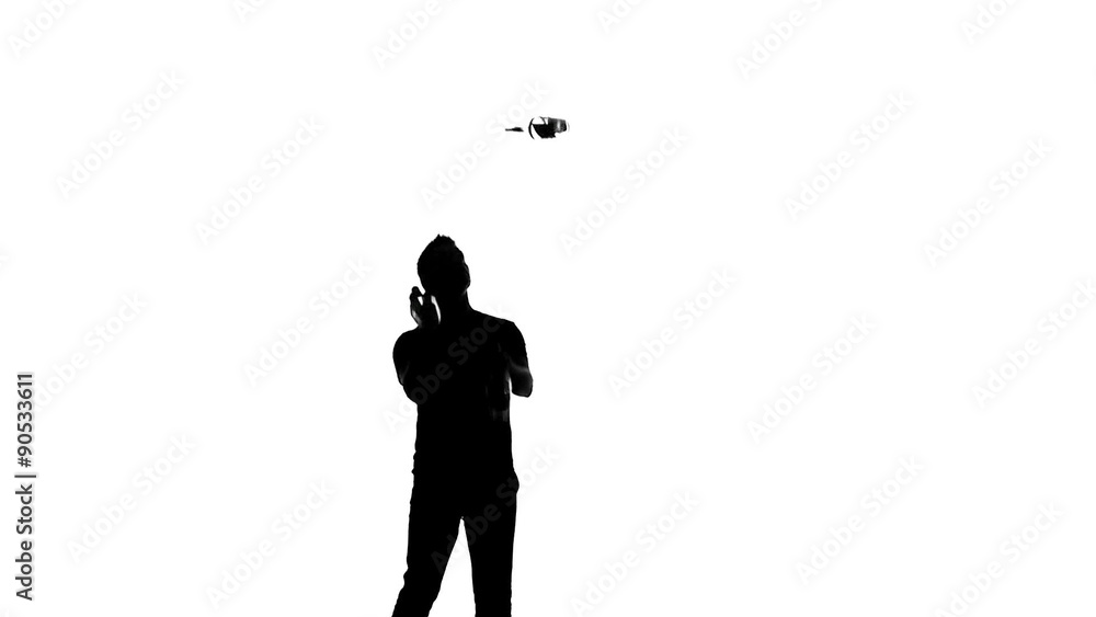silhouette waiter on a white background. silhouette silhouette waiter on a white background. silhouette
