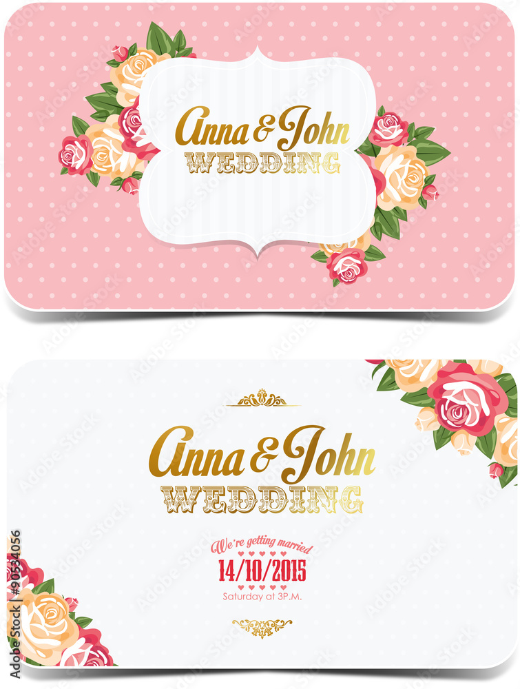 Wedding invitation Stock Vector Adobe Stock Wedding invitation Stock Vector Adobe Stock
