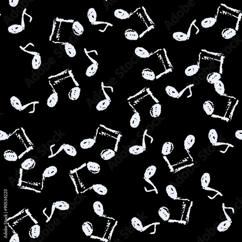 Seamless pattern Abstract music notes