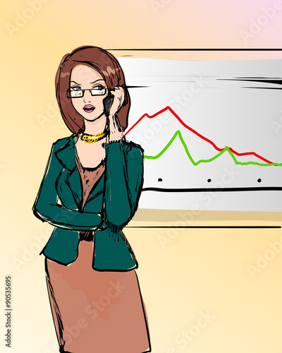 Business woman talking on the phone