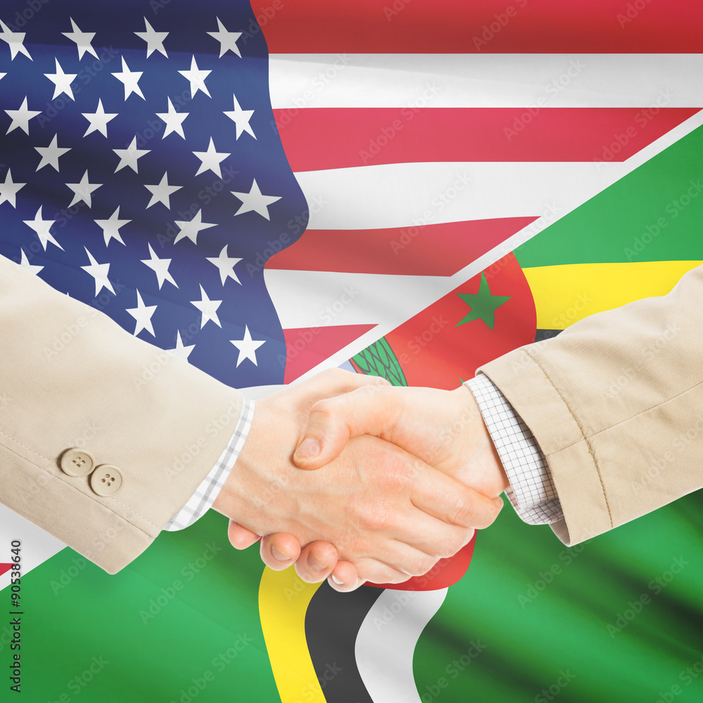 Businessmen handshake - United States and Dominica