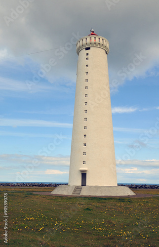 Lighthouse in Gardur Iceland