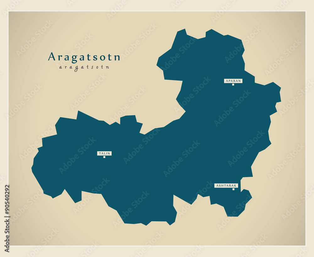 Modern Map - Aragatsotn AM