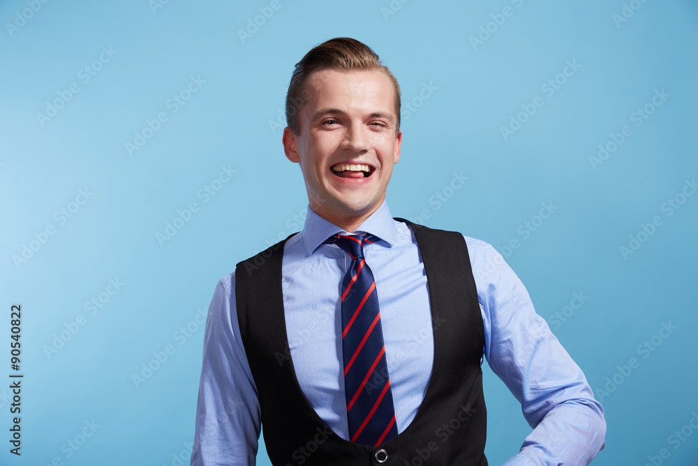 cheerful emotional businessman cheerful emotional businessman