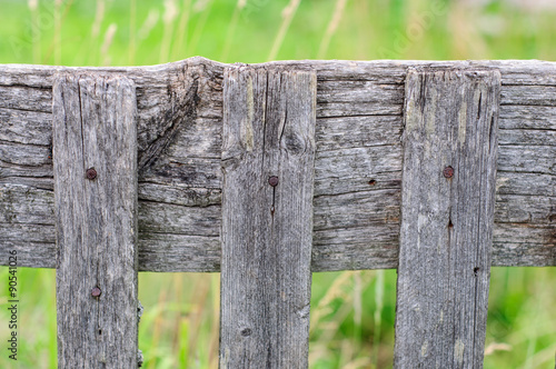 Part of old wooden fence