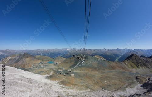 View From Weissfluhgipfel 2.843m In Davos Graubünden Switzerland In Summer photo