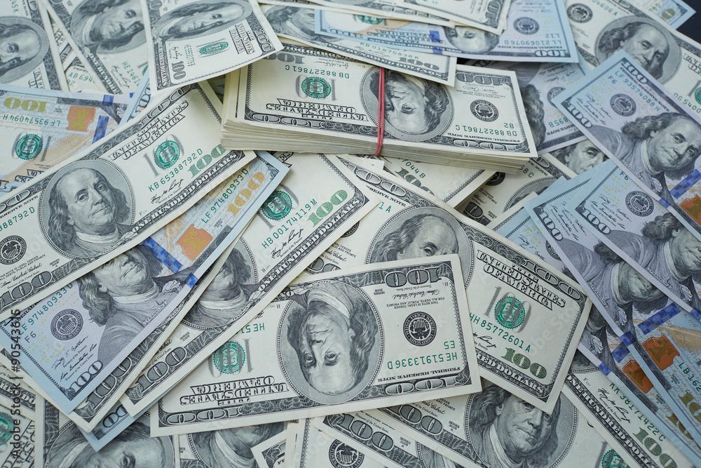 background from banknotes of dollars background from banknotes of dollars
