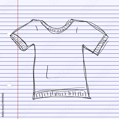 Simple doodle of a tshirt
