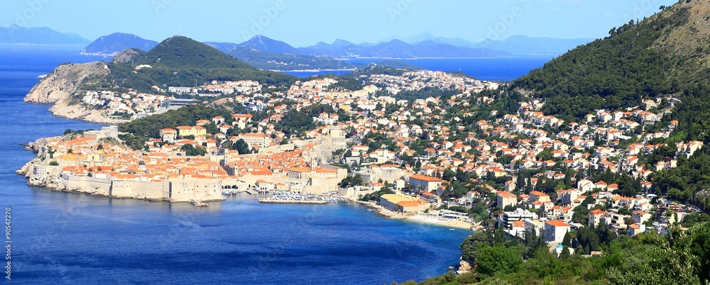 Panoramic view of touristic destination Dubrovnik