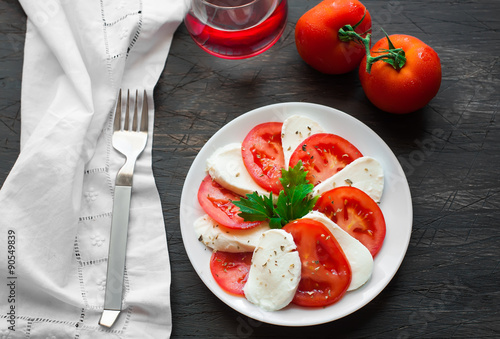 Billede på lærred Salad mozzarella