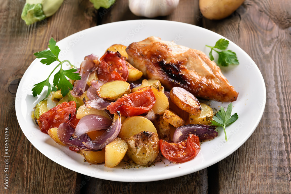 Mixed vegetable with chicken breast Mixed vegetable with chicken breast