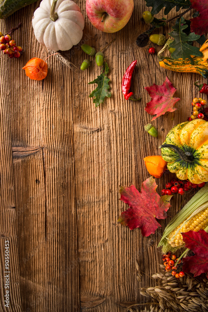 Autumn background with pumpkins, close up. Autumn background with pumpkins, close up.