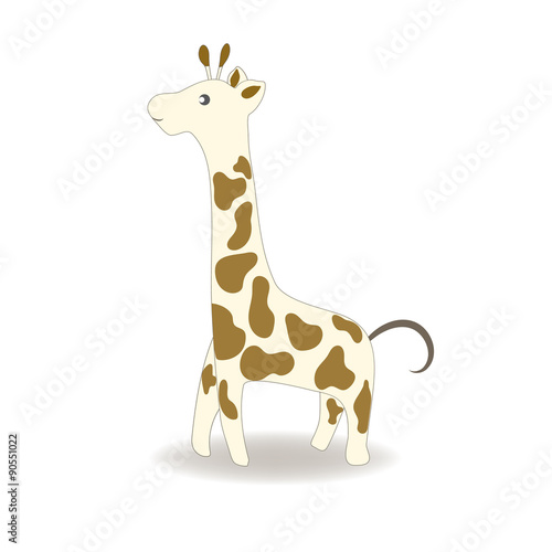 Cute giraffe cartoon vector design.
