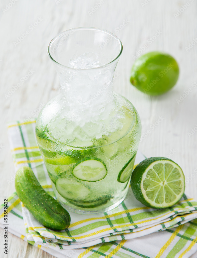 Glasses of fresh,home-made fresh cucumber juice Glasses of fresh,home-made fresh cucumber juice