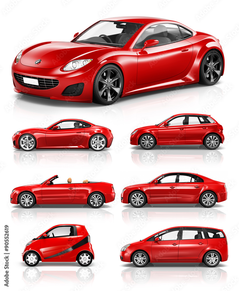 Car Vehicle Transportation 3D Illustration Concept