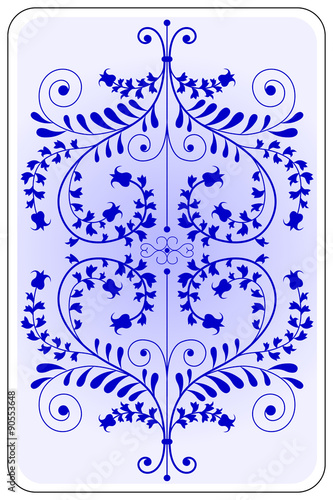 Poker playing card backside blue