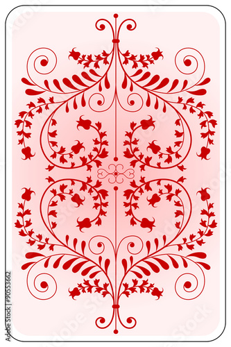 Poker playing card backside red