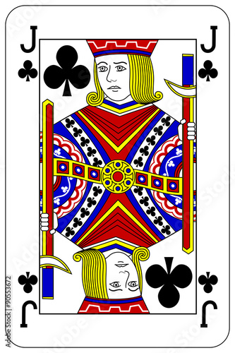 Poker playing card Jack club