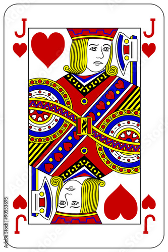 Poker playing card Jack heart