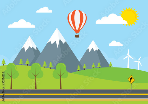 Countryside Road Illustration