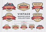 Set of vintage badge/logo design, retro badge design for logo, banner, tag, insignia, emblem, label element