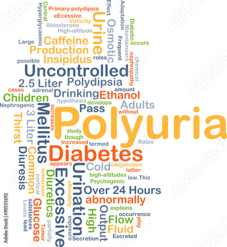 Polyuria background concept