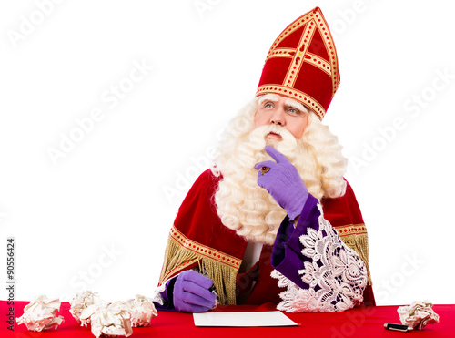 Sinterklaas in thinking pose photo