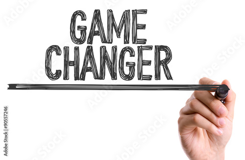 фотографія Hand with marker writing the word Game Changer