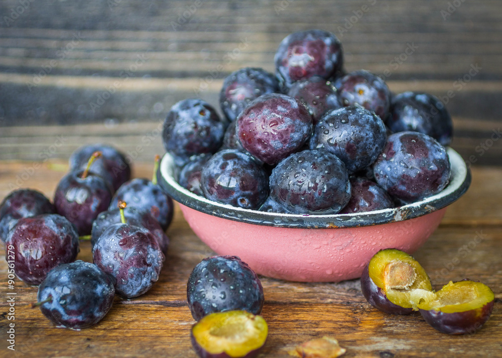 Ripe juicy plums Ripe juicy plums