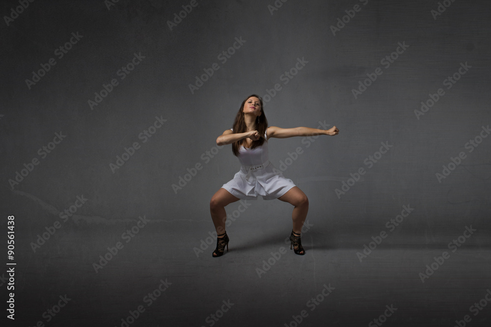 girl in a martial arts pose