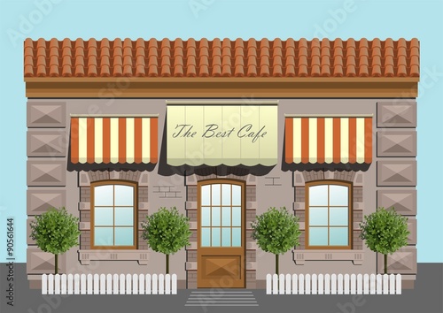 Facade. The facade cafe or shop.