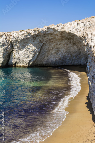 Alogomantra beach at Milos island, Cyclades, Greece photo