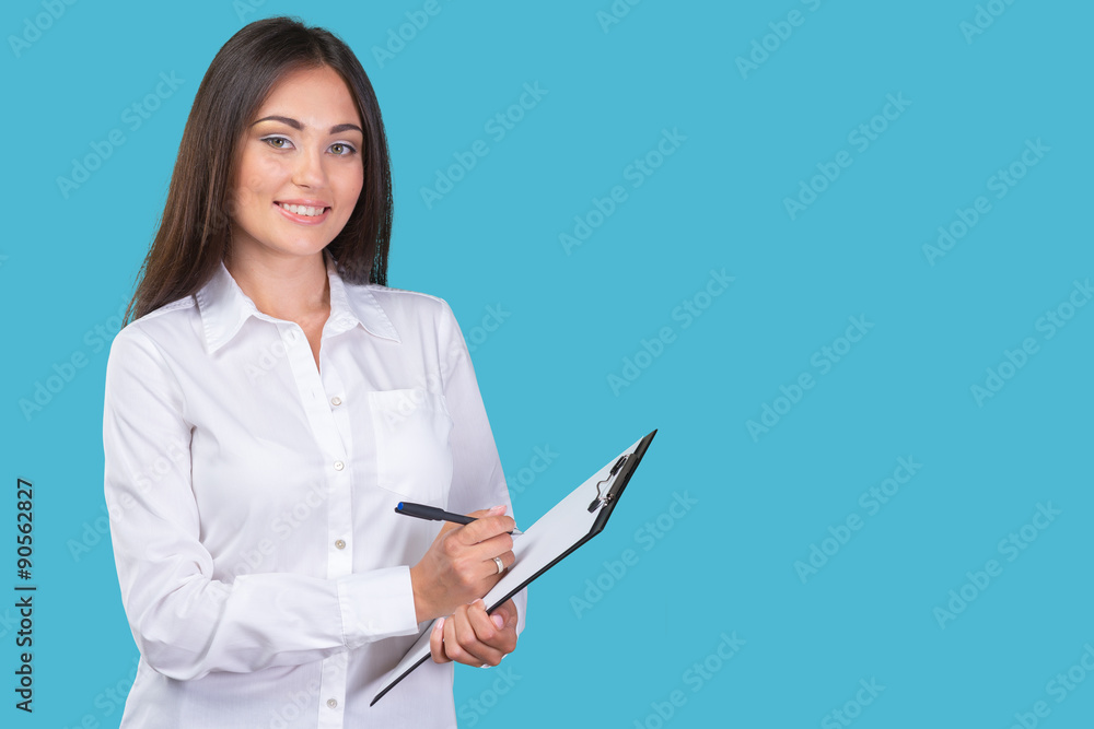 Young businesswoman, office worker Young businesswoman, office worker