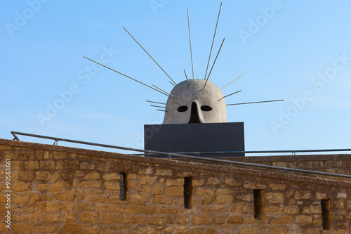 Helmet with spikes. The Certosa di San Martino (St. Martin's Charterhouse) is a former monastery complex, now a museum. Naples photo