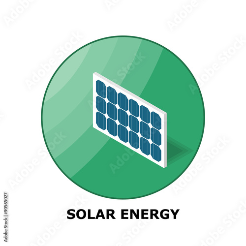 Solar Energy, Renewable Energy Sources - Part 2 (both circle and square version is available in the vector file)