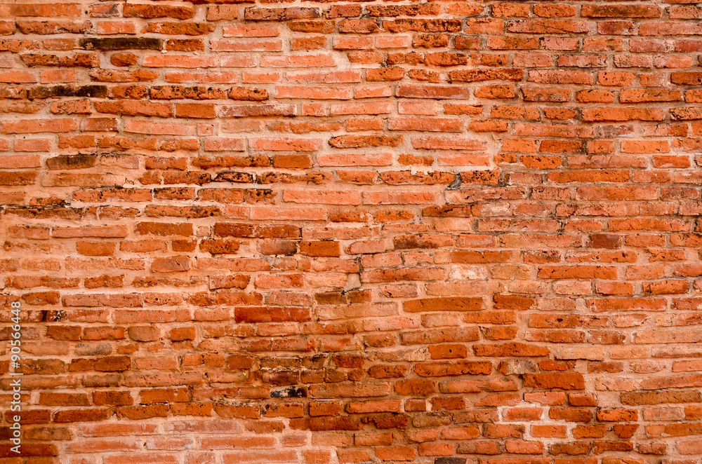 Naklejka premium brick wall ted background texture old brown bricks house stone construction