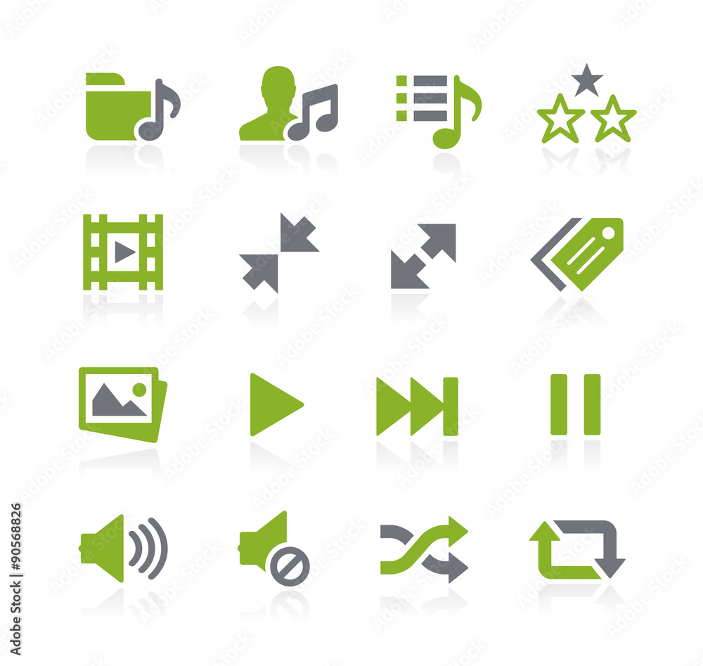 Media Player Icons // Natura Series Media Player Icons // Natura Series