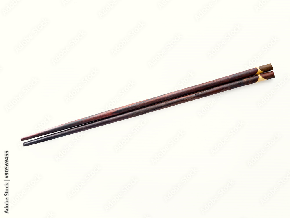 Wooden chopsticks, isolated on white background Wooden chopsticks, isolated on white background