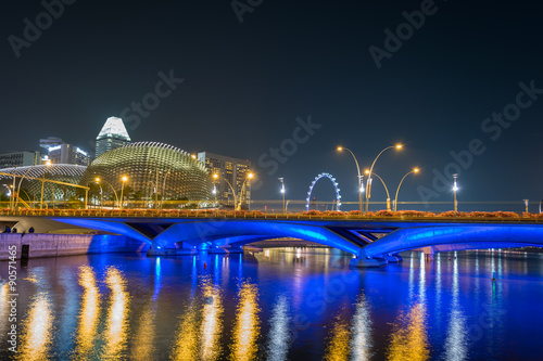 Singapore,Oct 16th,2015:View central business buildings and landmarks of Singapore.