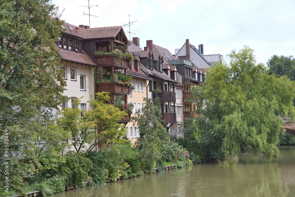 Summer scenic cityscape of the Old Town architecture in Nurember Summer scenic cityscape of the Old Town architecture in Nurember