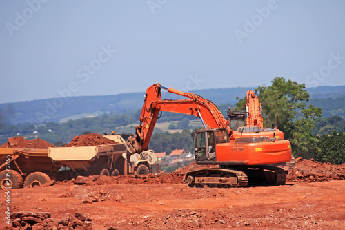 Digger on a construction site
